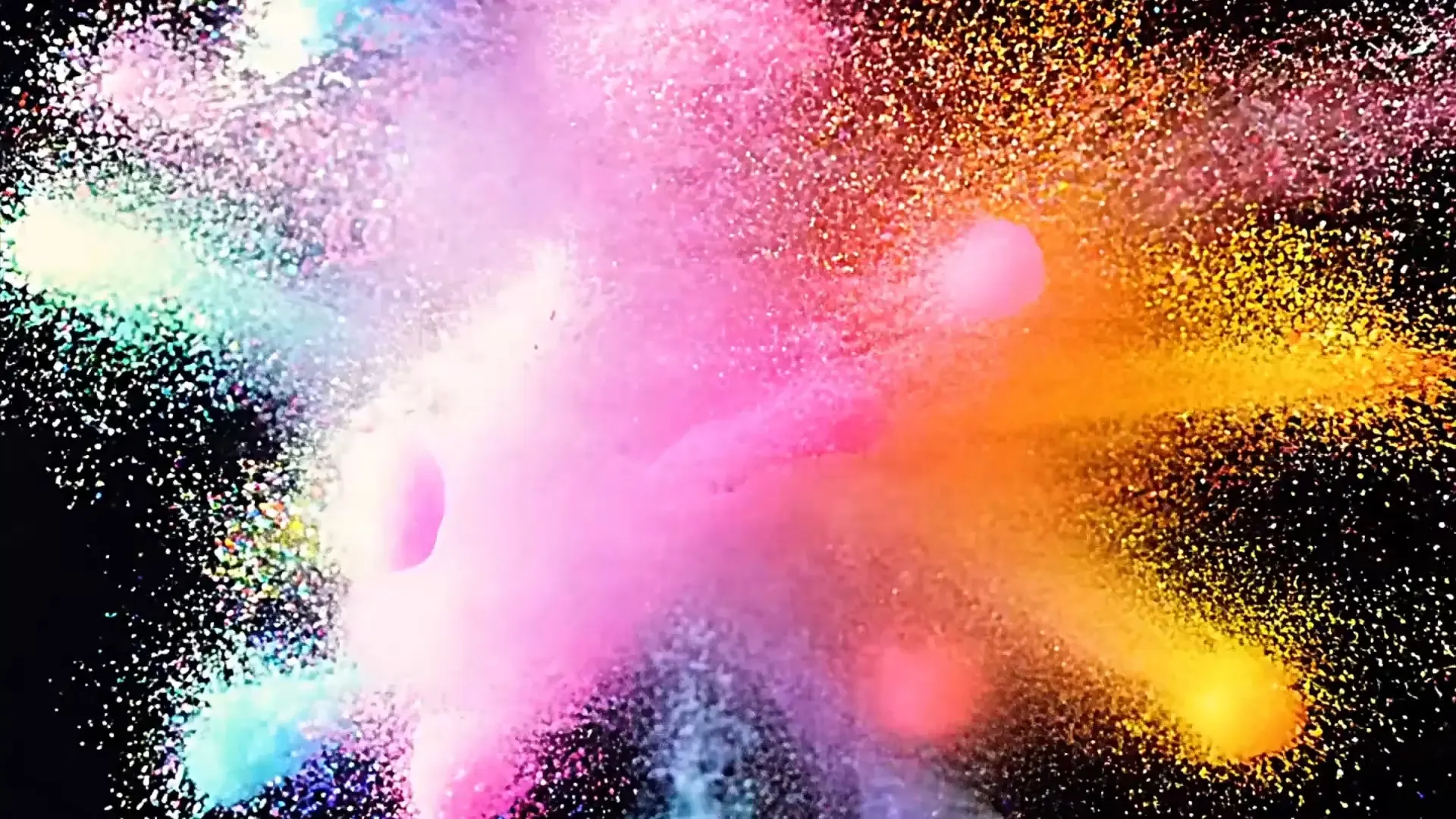 Energetic Color Powder Blast Overlay for Creative Logo Animation